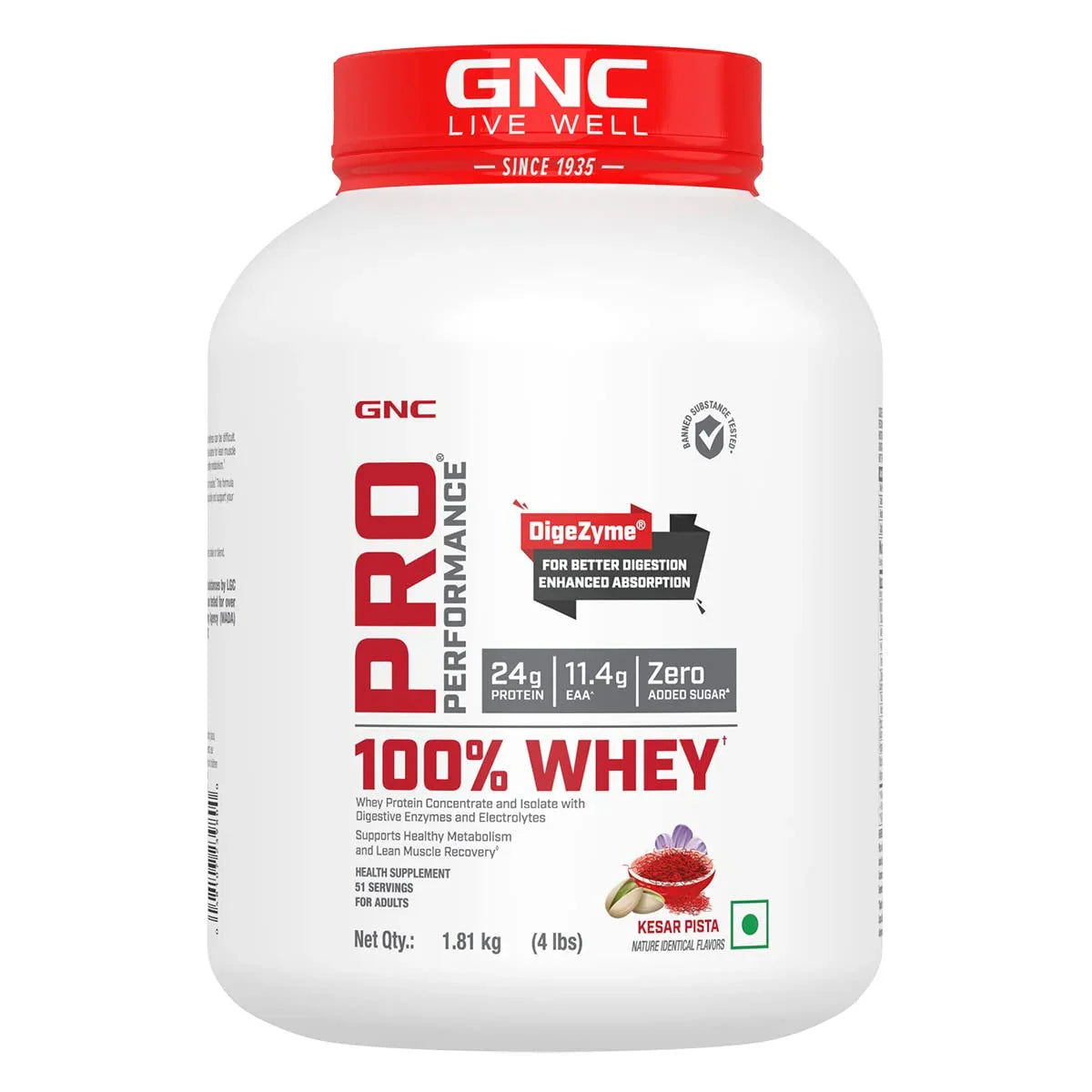 GNC Pro Performance 100% Whey Protein - 4 Lbs
