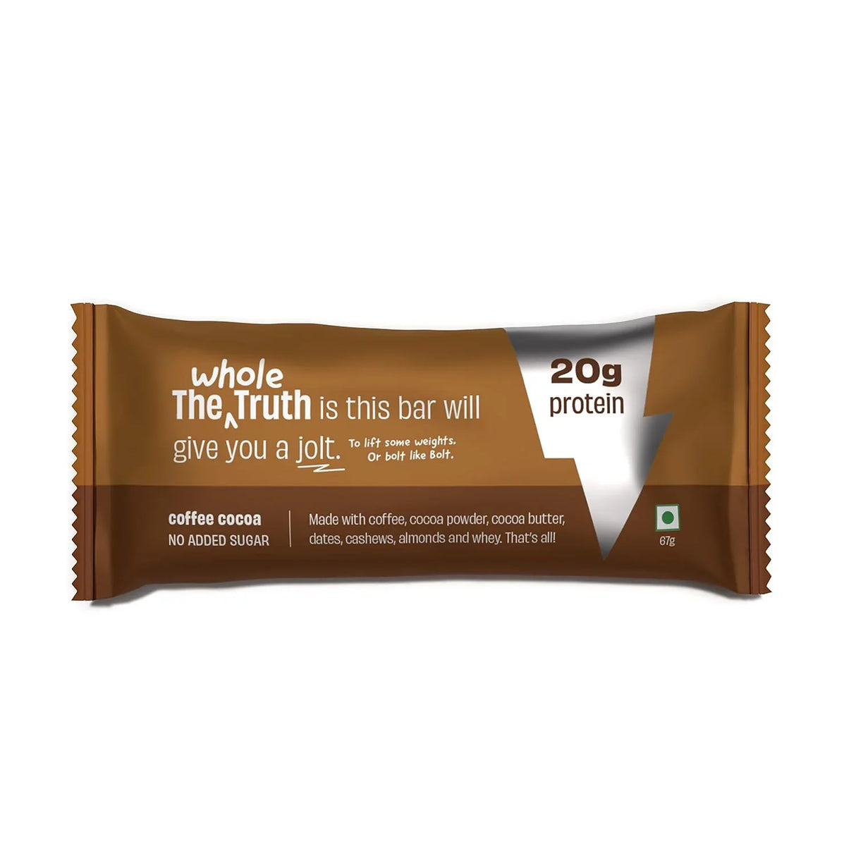 The Whole Truth - Protein Bars | Pack of 6 x 67g each | No Added Sugar | No Preservatives | No Artificial Sweeteners |
