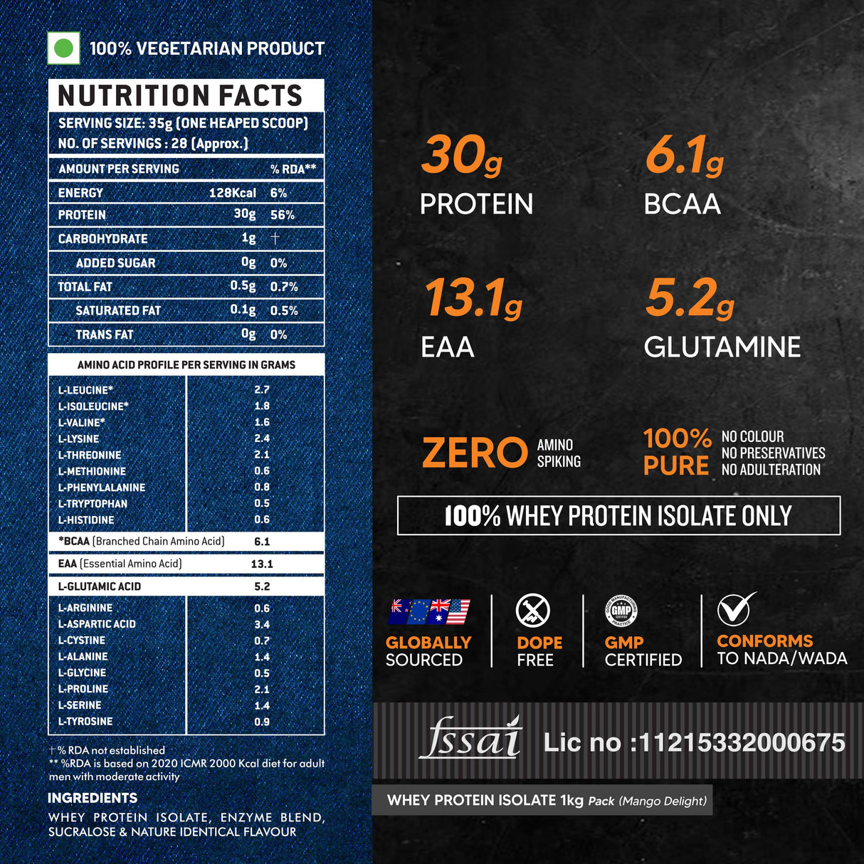 AS-IT-IS ATOM 100% Whey Protein Isolate - 1 Kg