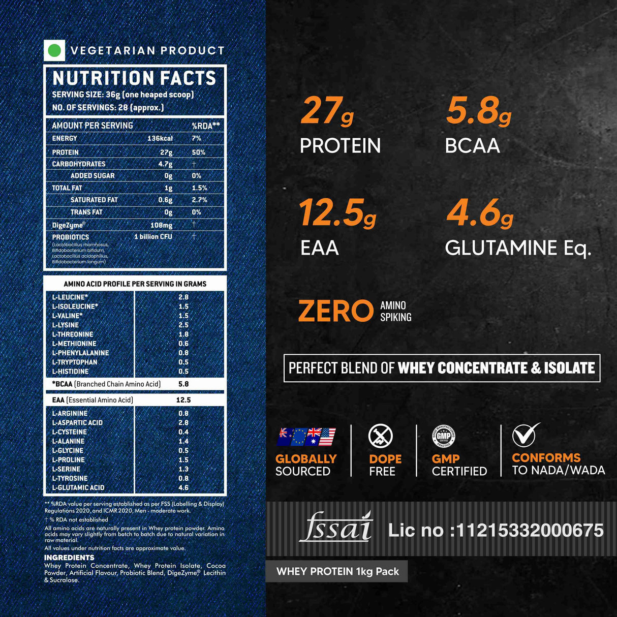 AS-IT-IS Atom Whey Protein with Digestive Enzymes - 1 kg (2.2 Lbs)