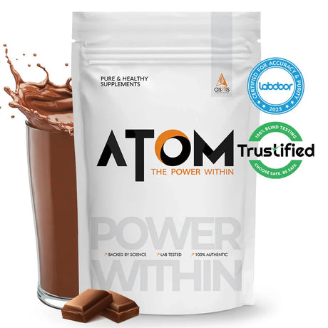 AS-IT-IS Atom Whey Protein with Digestive Enzymes - 500 gm
