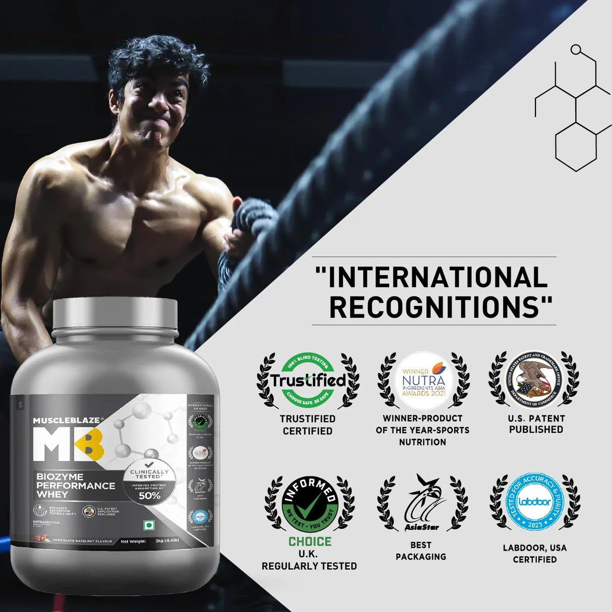 MuscleBlaze Biozyme Performance Whey - 4.4 Lbs