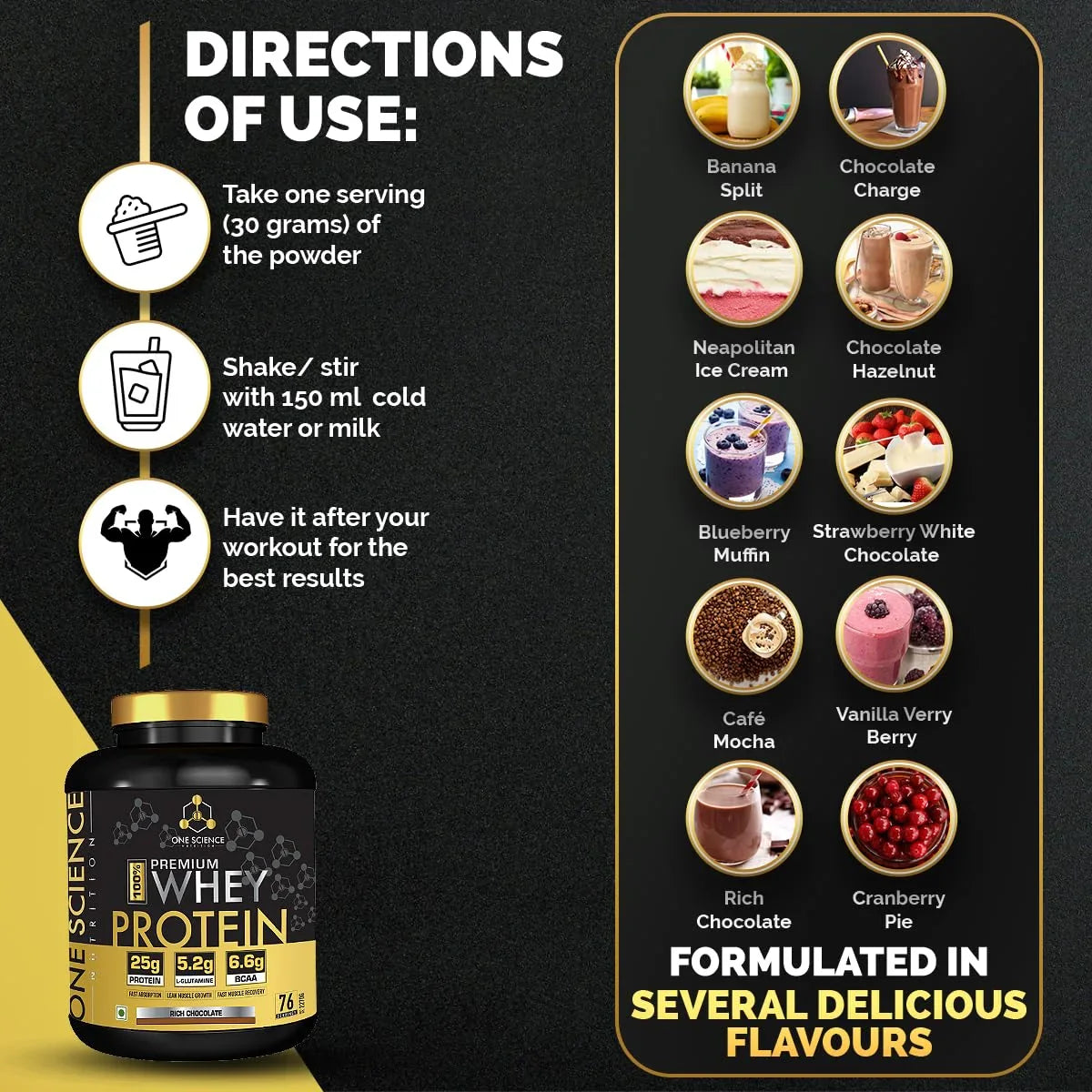 One Science Premium Whey Protein - 5 Lbs