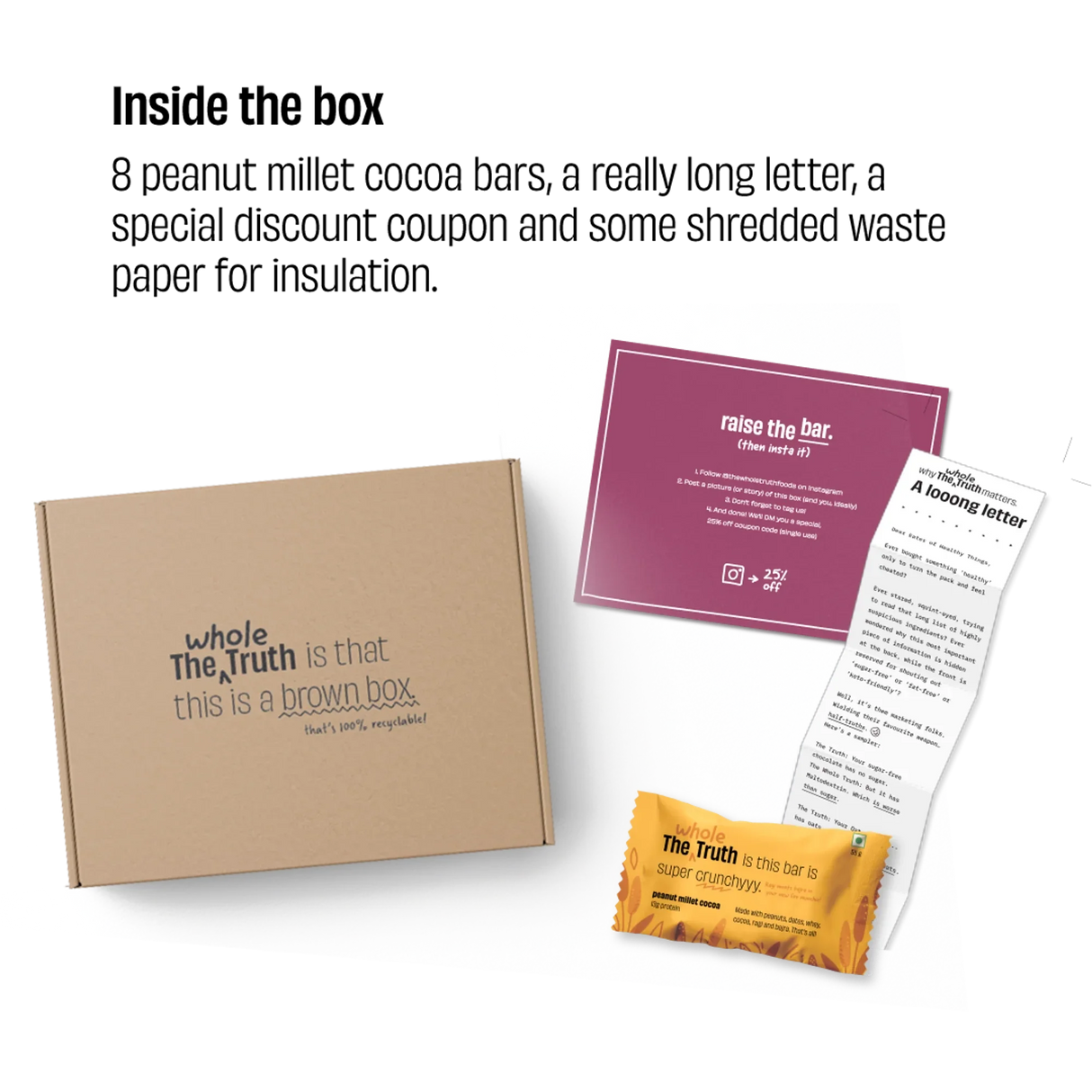 The Whole Truth Millet Cocoa Protein Bar - 55g