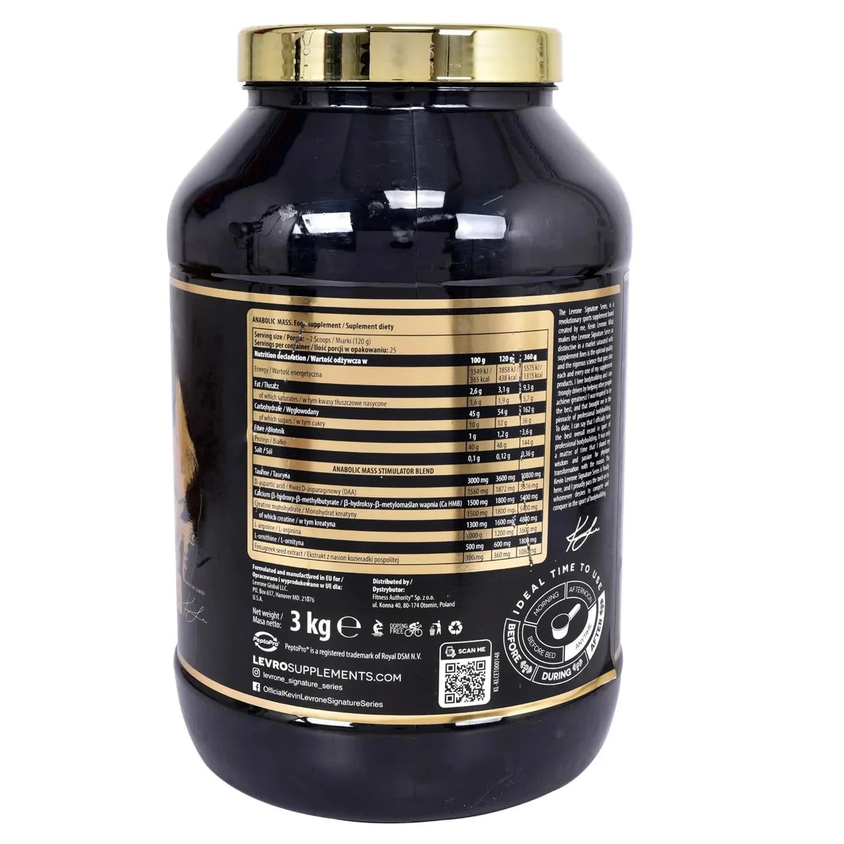 Kevin Levrone Anabolic Mass Gainer - 3 kg