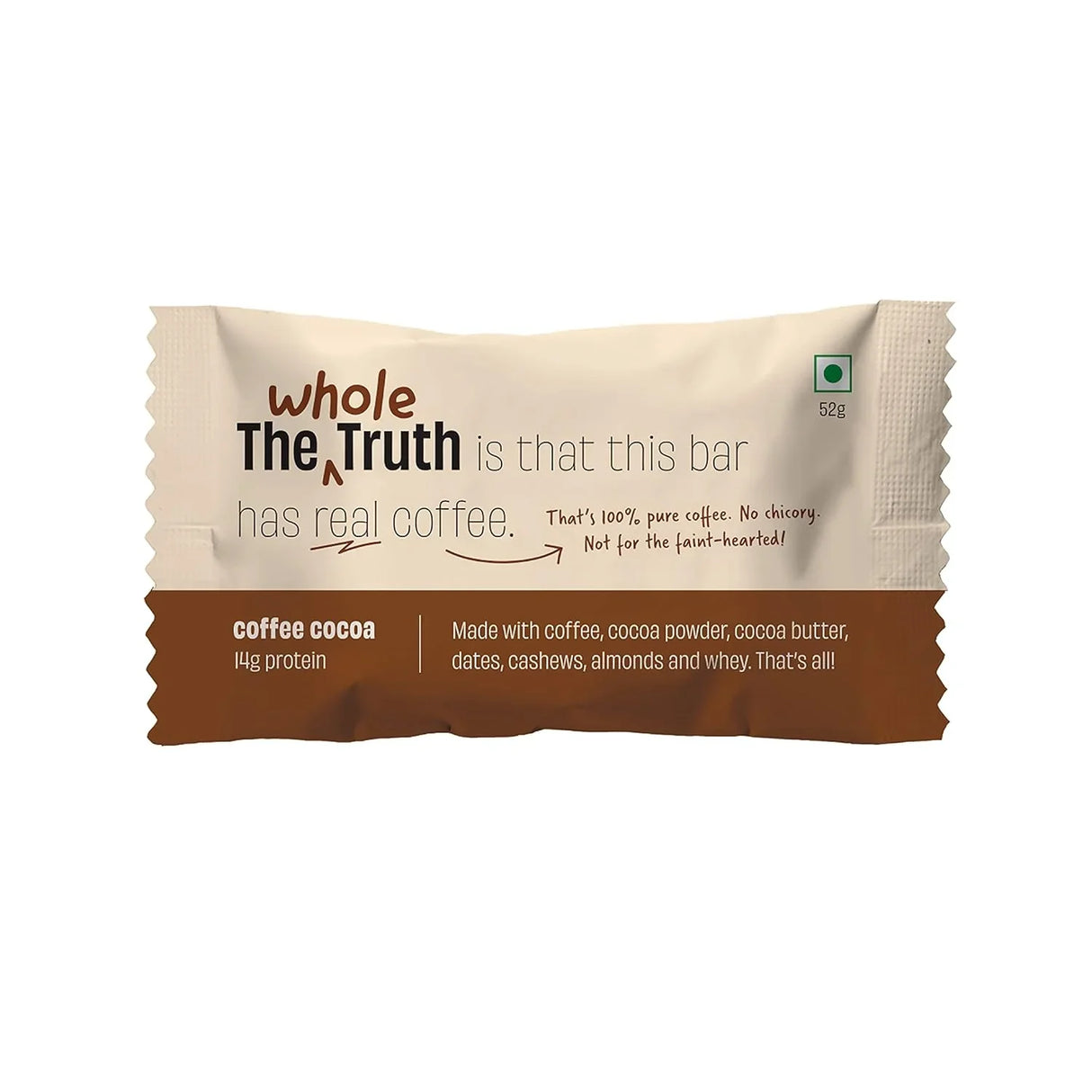 The Whole Truth - Protein Bars | Pack of 6 x 52g each | No Added Sugar | No Preservatives | No Artificial Sweeteners