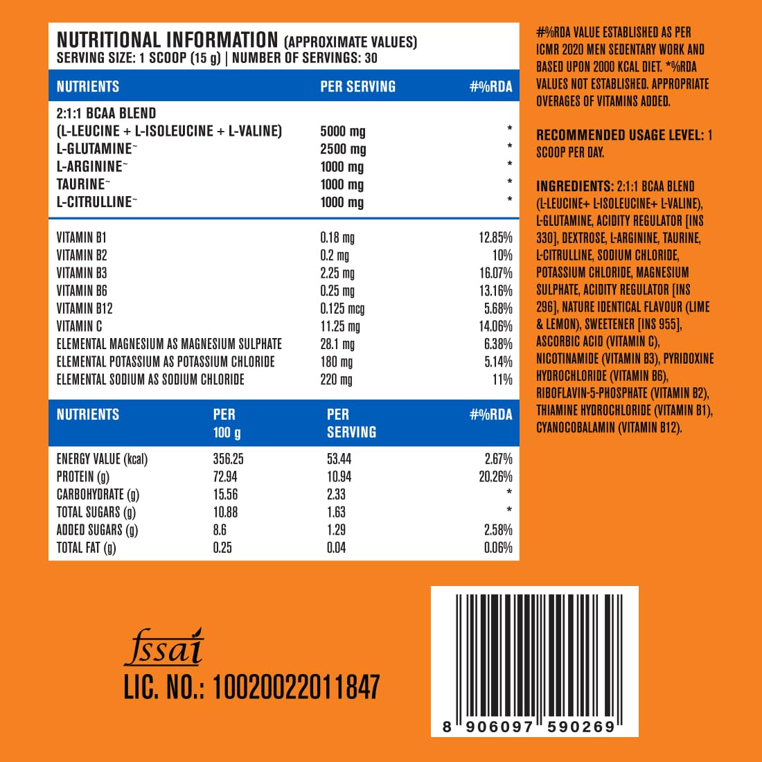 Fast&UP Bcaa 30 Servings