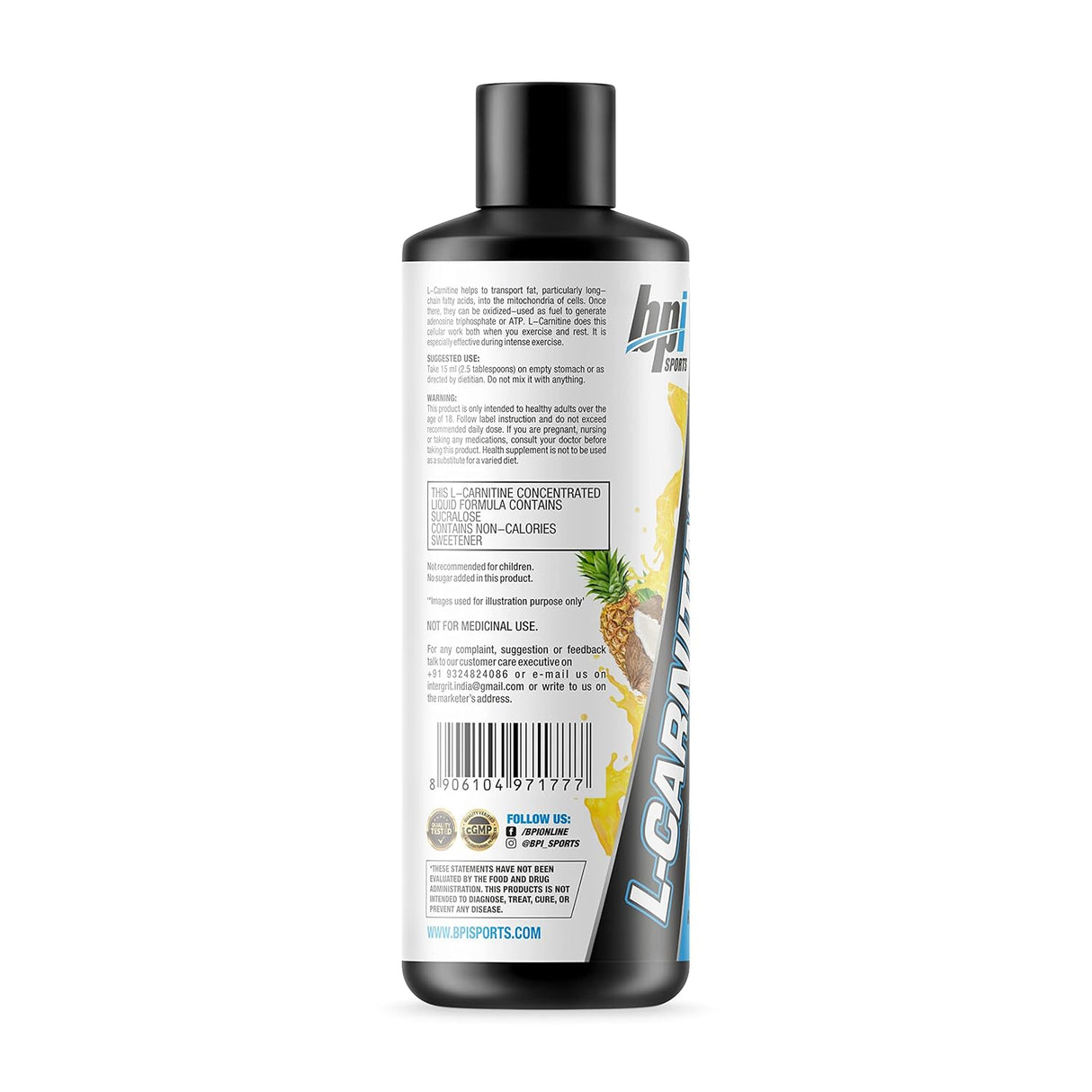 BPI Sports Liquid L-Carnitine 3000 mg - 30 Servings