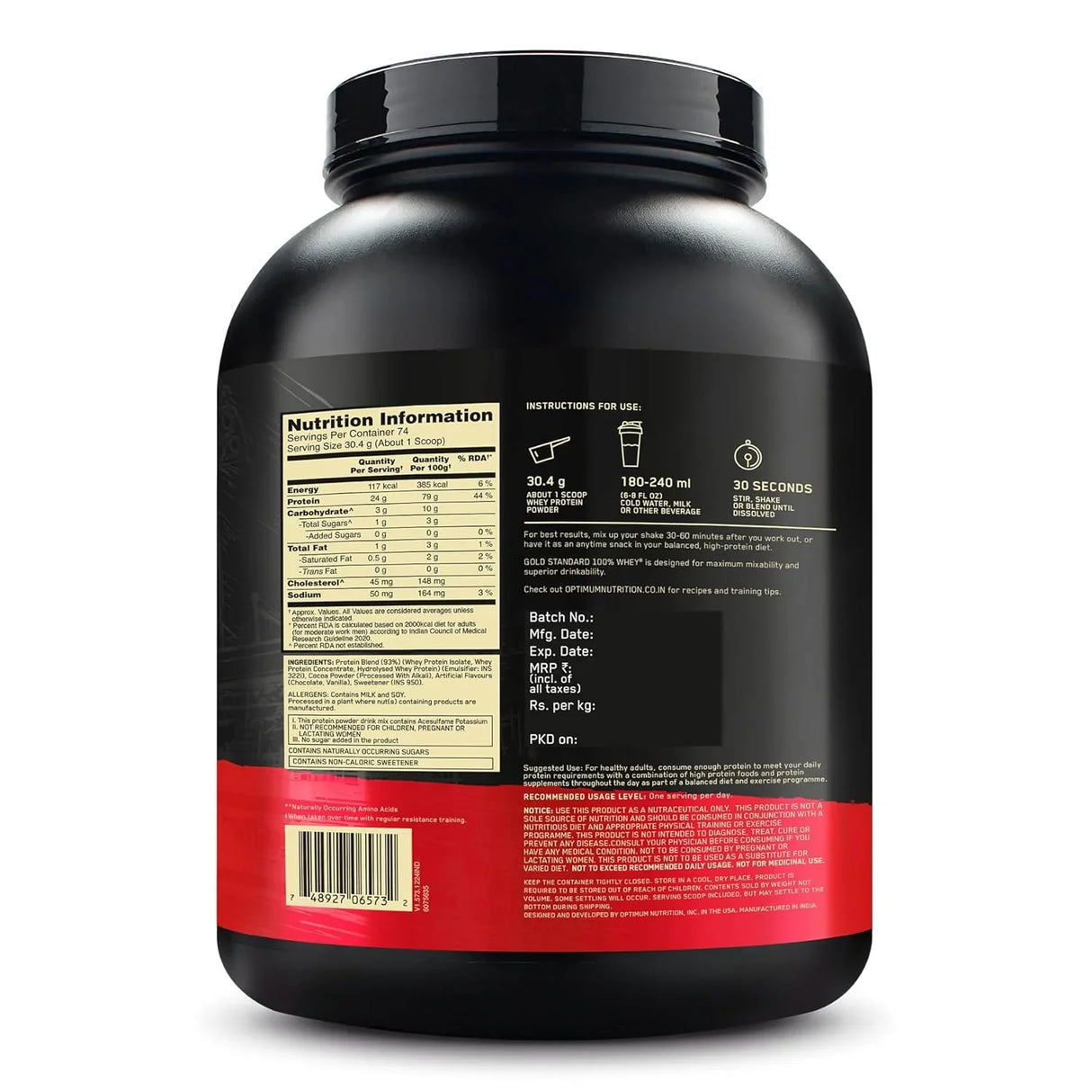 Optimum Nutrition (ON) Gold Standard 100% Whey 5 Lbs