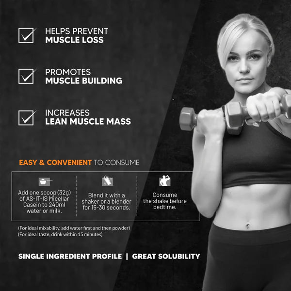 AS-IT-IS Nutrition Micellar Casein 500 Gm