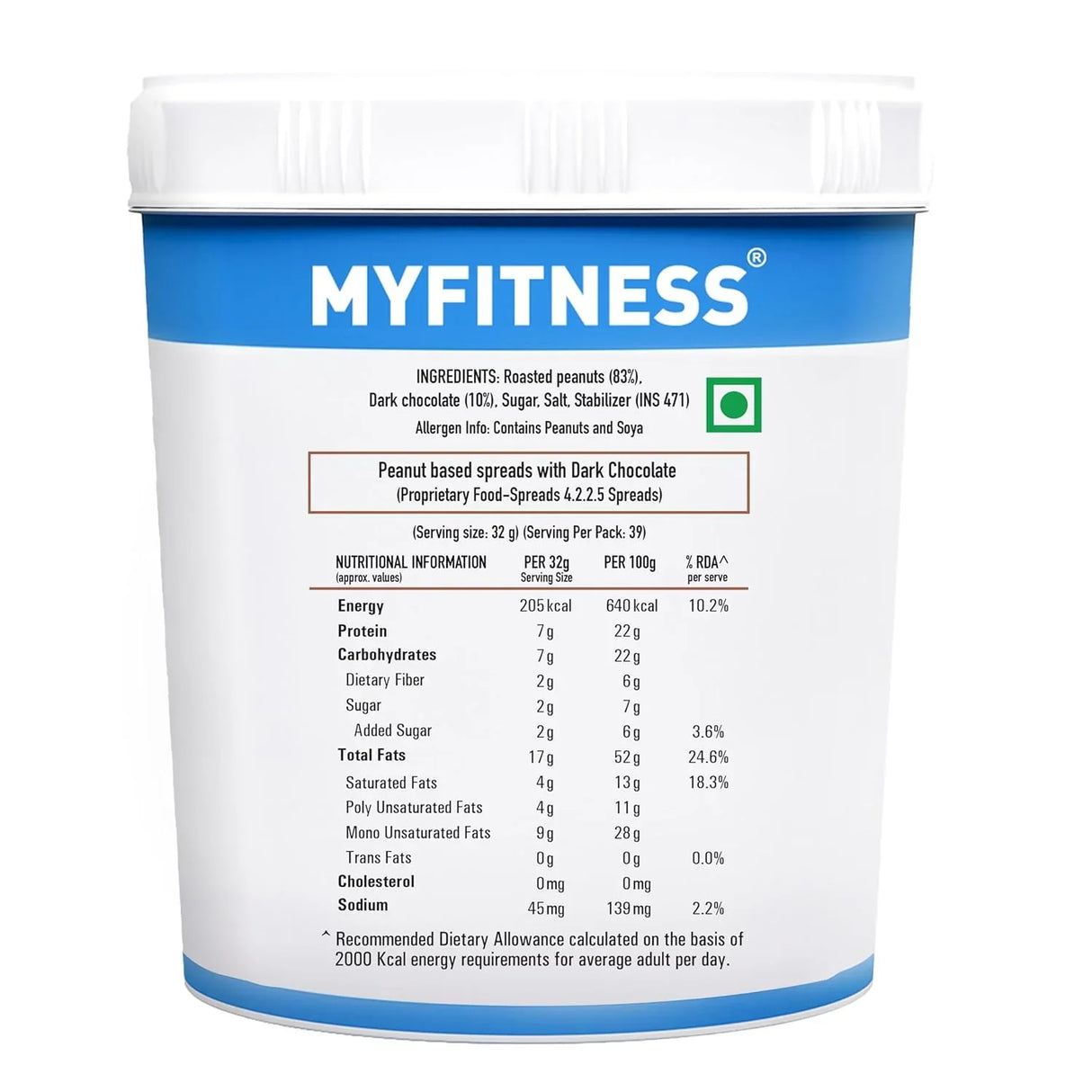 MyFitness Chocolate Peanut Butter - 1250g
