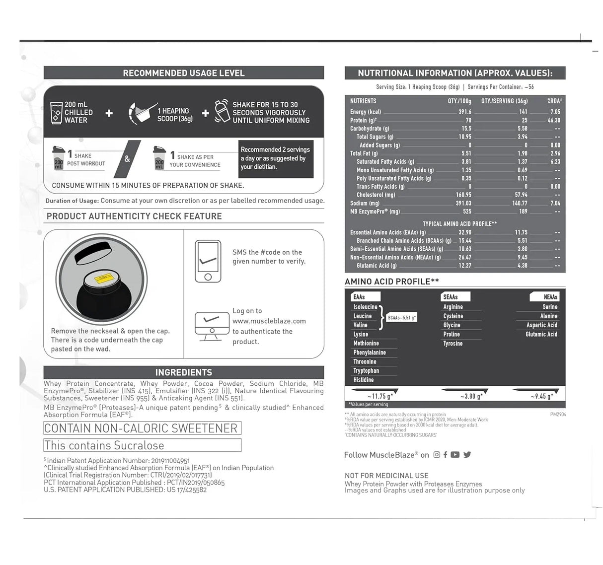 MuscleBlaze Biozyme Performance Whey - 4.4 Lbs