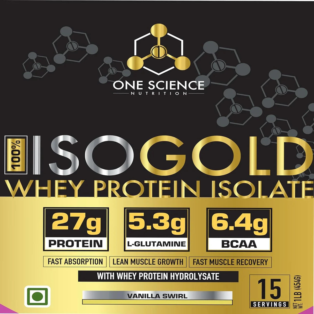 One Science ISO GOLD Whey Protein Isolate - 1 Lbs