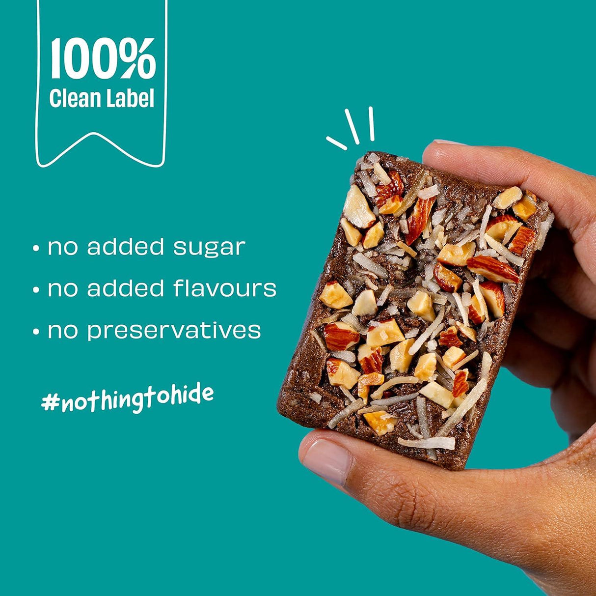 The Whole Truth - Protein Bars | Pack of 6 x 52g each | No Added Sugar | No Preservatives | No Artificial Sweeteners
