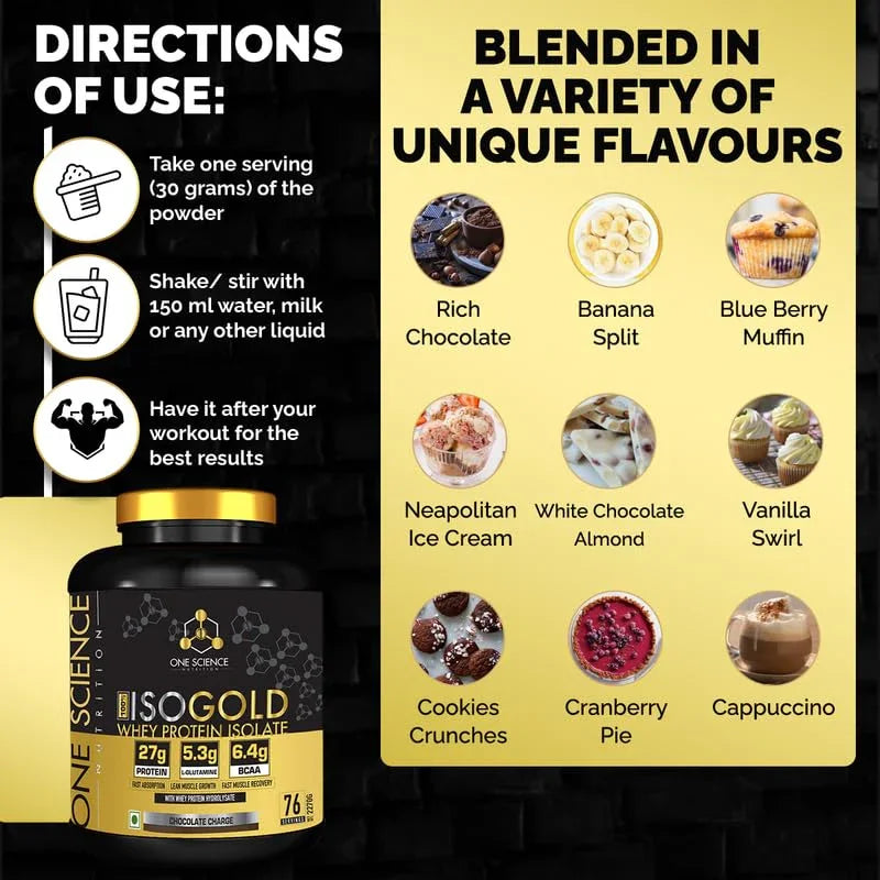 One Science ISO GOLD Whey Protein Isolate - 5 Lbs