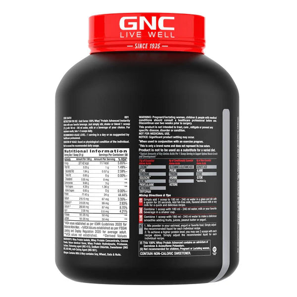 GNC AMP Gold 100% Whey Protein Advance - 4 Lbs