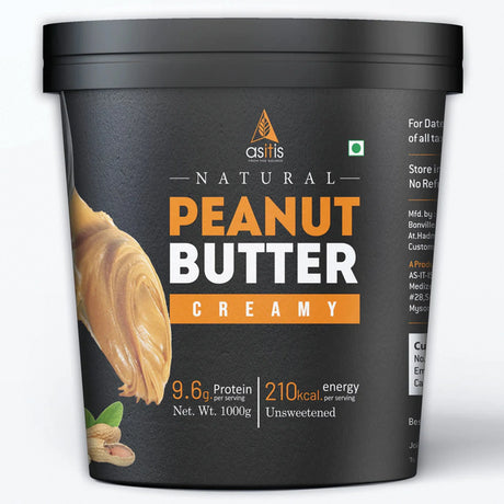 AS-IT-IS Nutrition Peanut Butter Crunchy (Natural & Unsweetened) 1 kg
