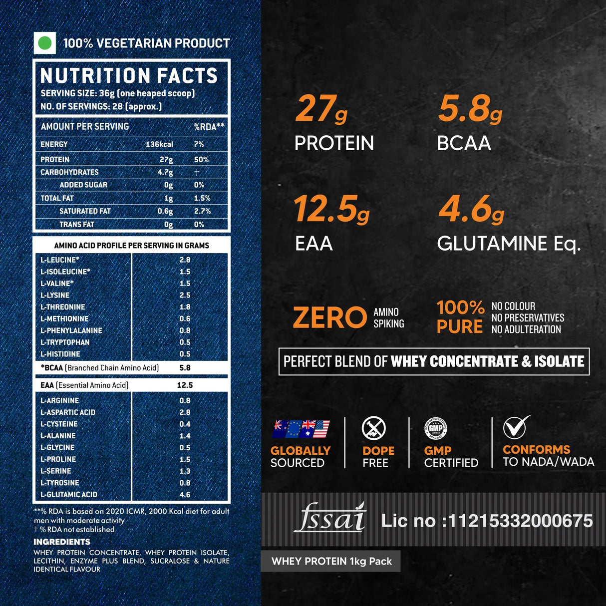 AS-IT-IS Atom Whey Protein with Digestive Enzymes - 1 kg (2.2 Lbs)