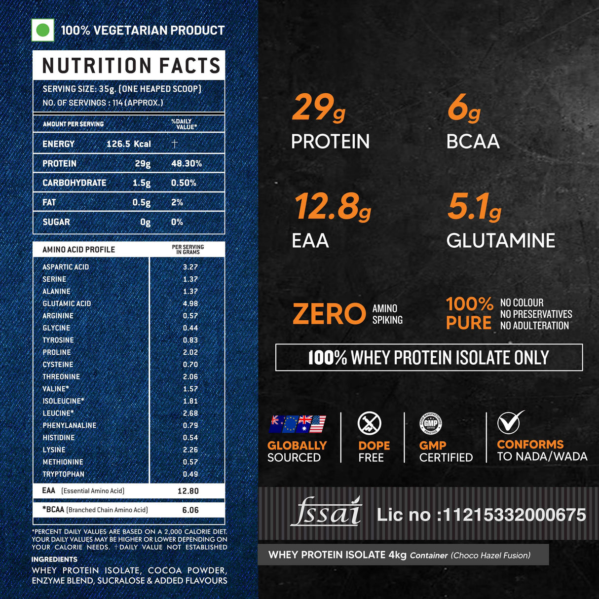 AS-IT-IS ATOM 100% Whey Protein Isolate -4 Kg
