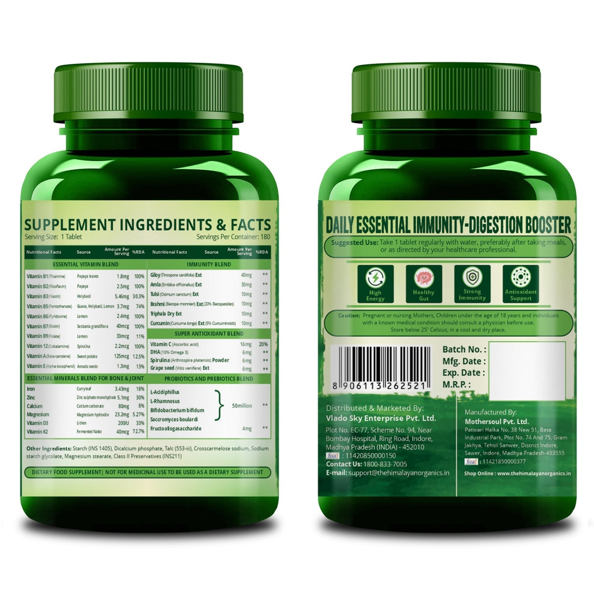 Himalayan Organics, Immunity Multivitamin with Probiotics, 40+ Nutrients