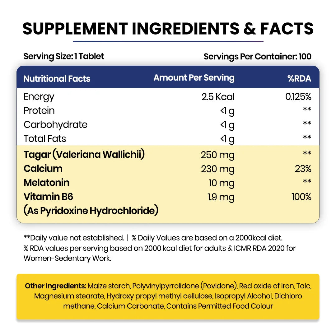 Himalayan Organics, Melatonin with Tagar Vitamin B6 Calcium