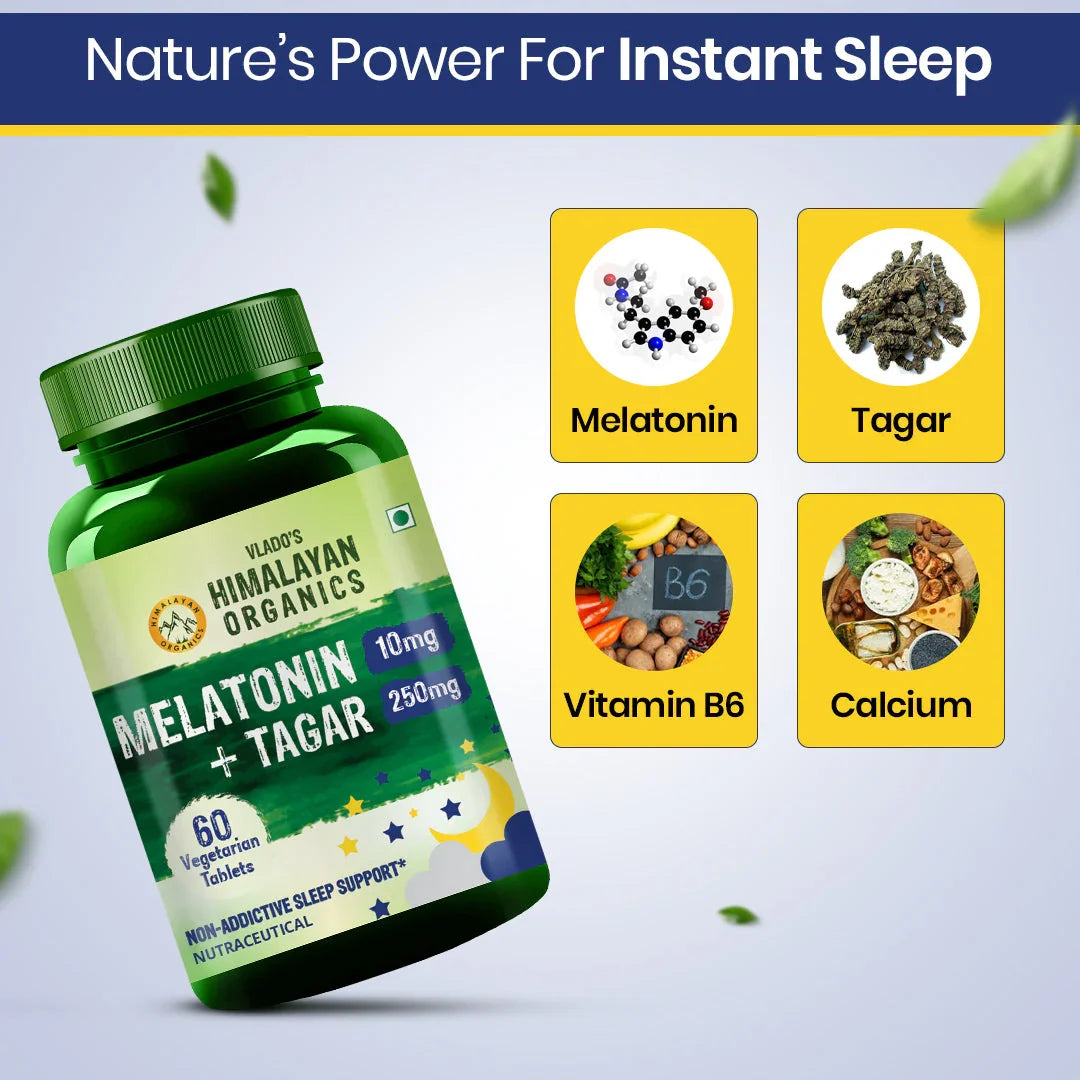 Himalayan Organics, Melatonin with Tagar Vitamin B6 Calcium