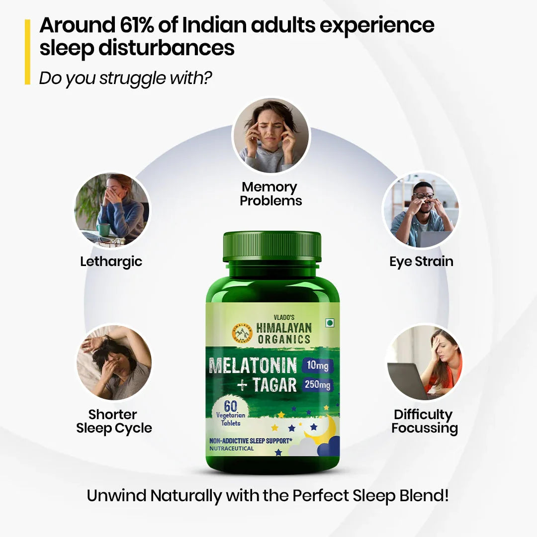 Himalayan Organics, Melatonin with Tagar Vitamin B6 Calcium