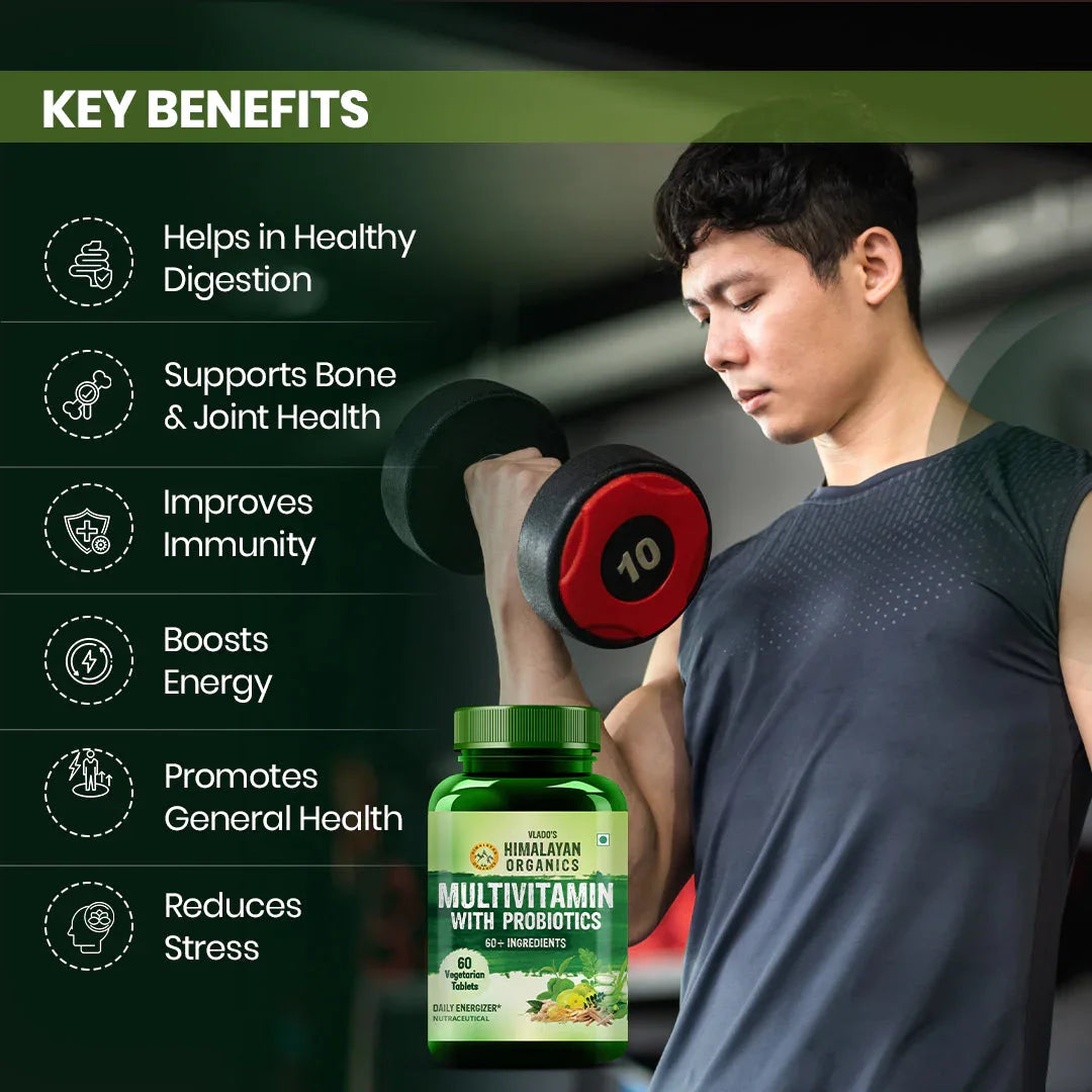 Himalayan Organics, Multivitamin with Probiotics, 60 Ingredients