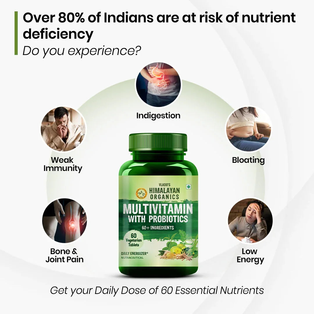 Himalayan Organics, Multivitamin with Probiotics, 60 Ingredients