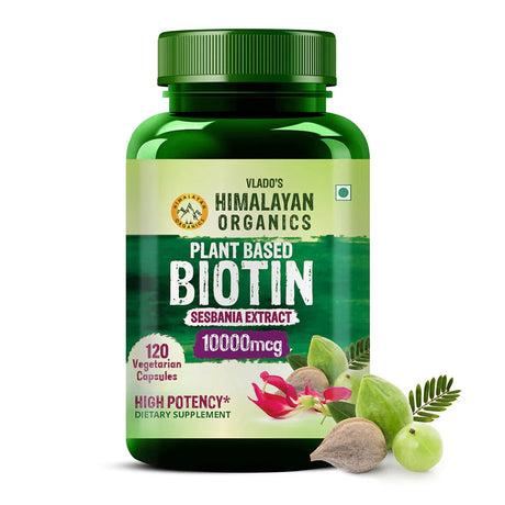 Himalayan Organics, Plant Based Biotin, 10000mcg
