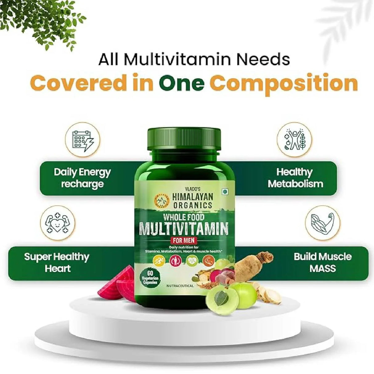 Himalayan Organics, Whole Food Multivitamin for Men