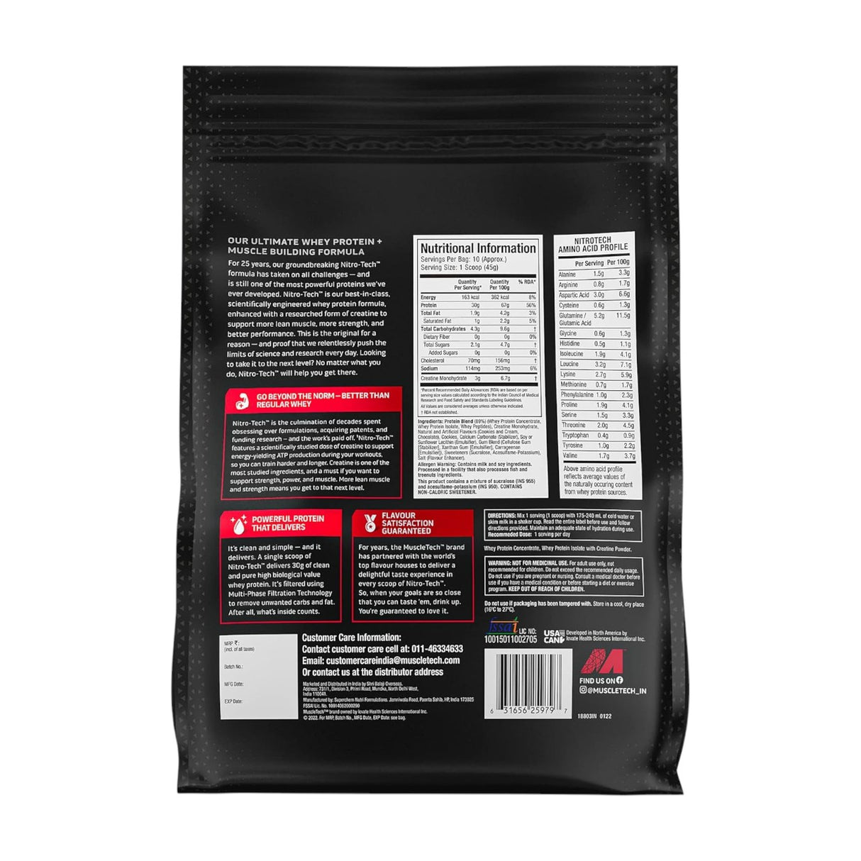 Muscletech Nitro-Tech Performance Series 1 Lbs
