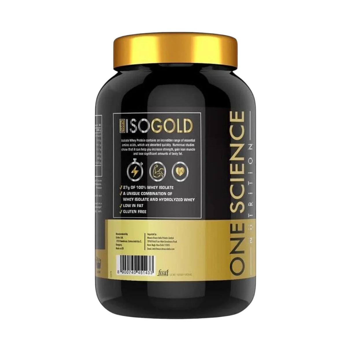 One Science ISO Gold Whey Protein Isolate - 2 Lbs