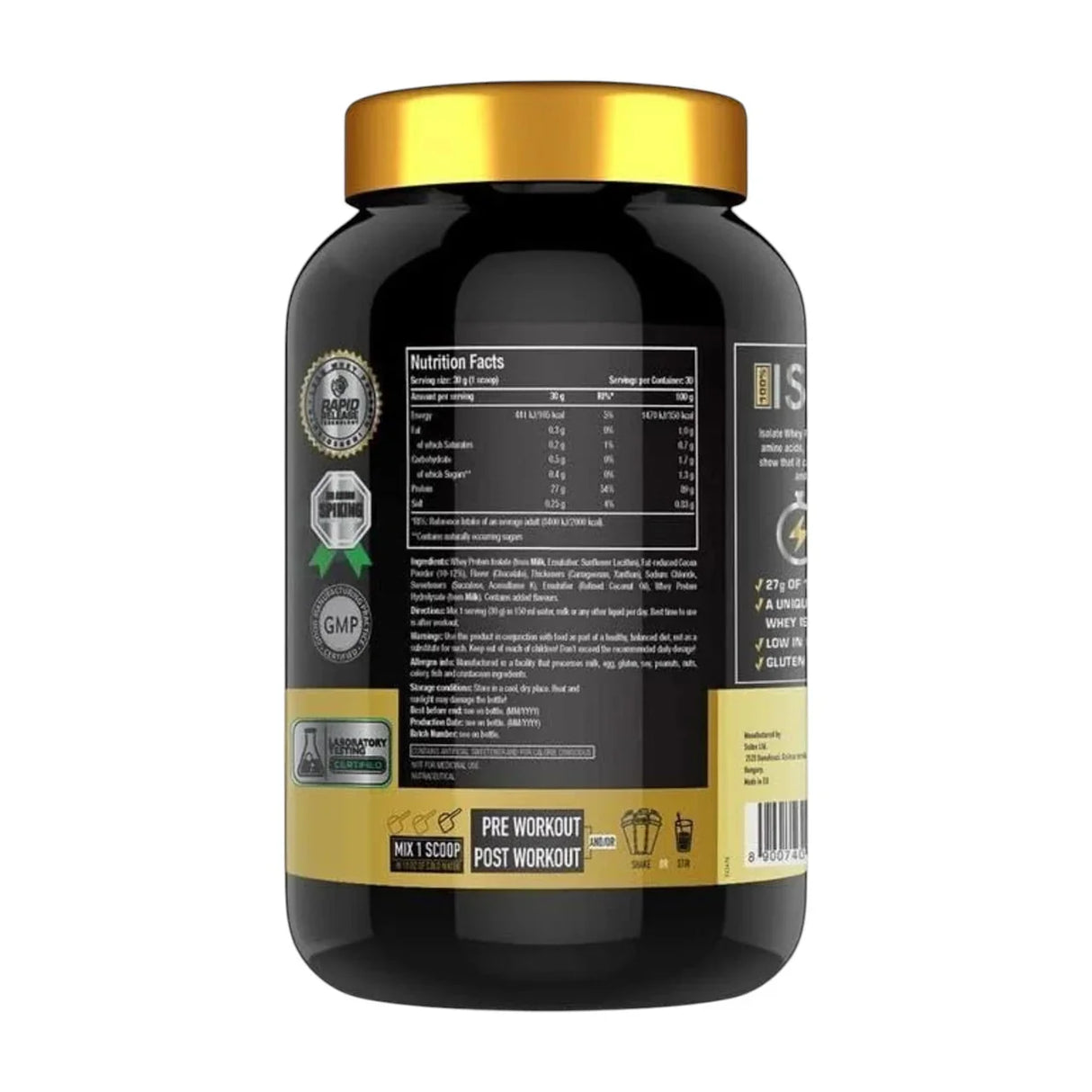 One Science ISO Gold Whey Protein Isolate - 2 Lbs