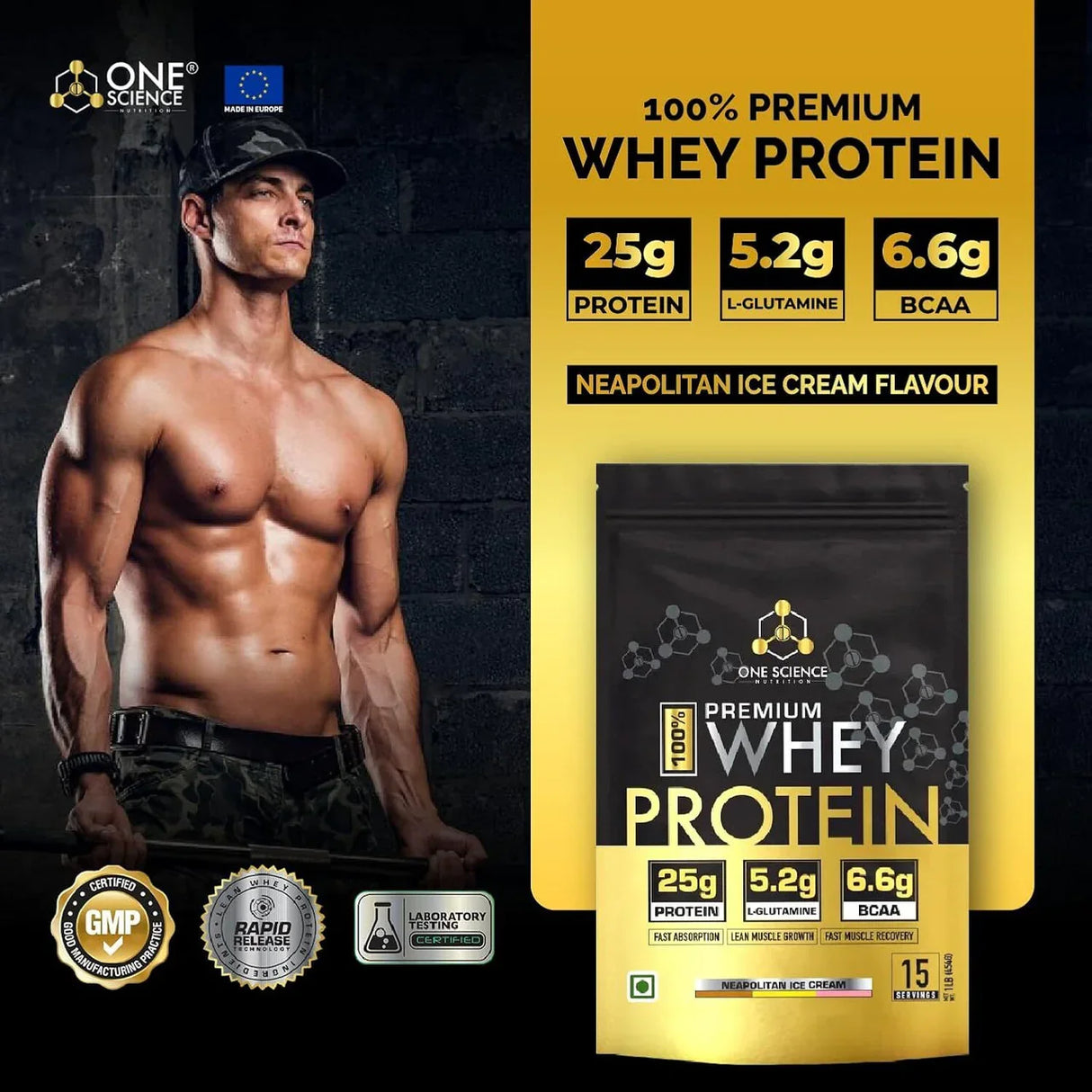 One Science Premium Whey Protein - 1 Lbs
