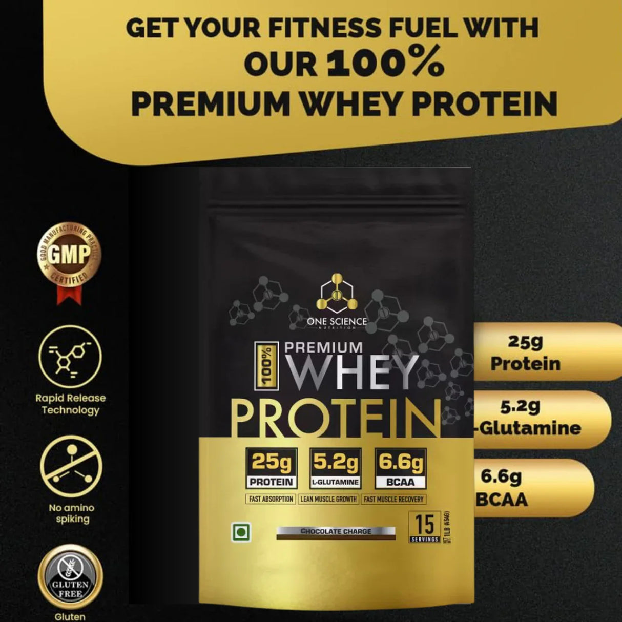 One Science Premium Whey Protein - 1 Lbs