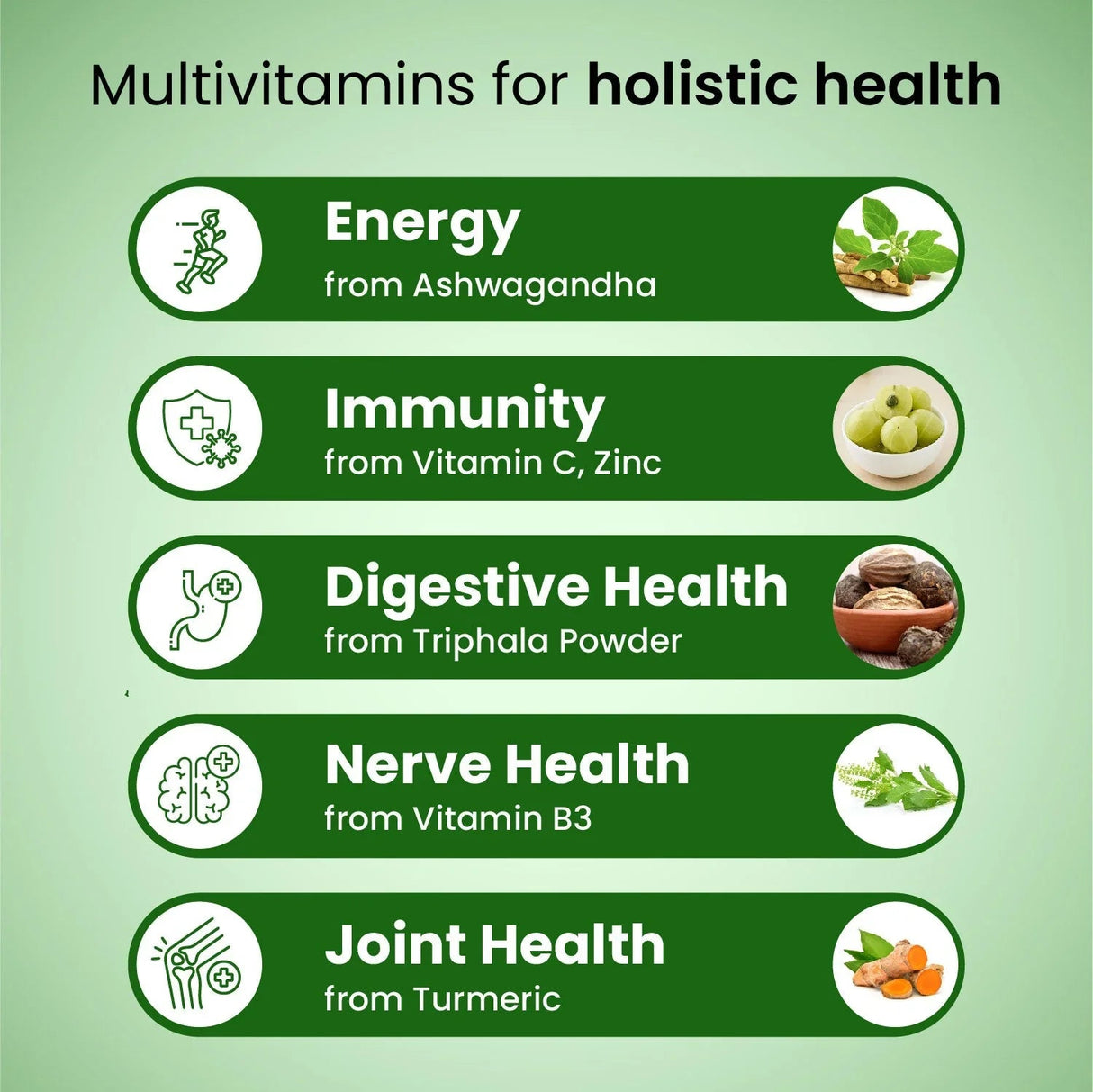 Vlado's Himalayan Organics, Organic Multivitamins with Ashwagandha, Zinc & Turmeric, Immunity & Stamina Support - 60 Veg Tablets