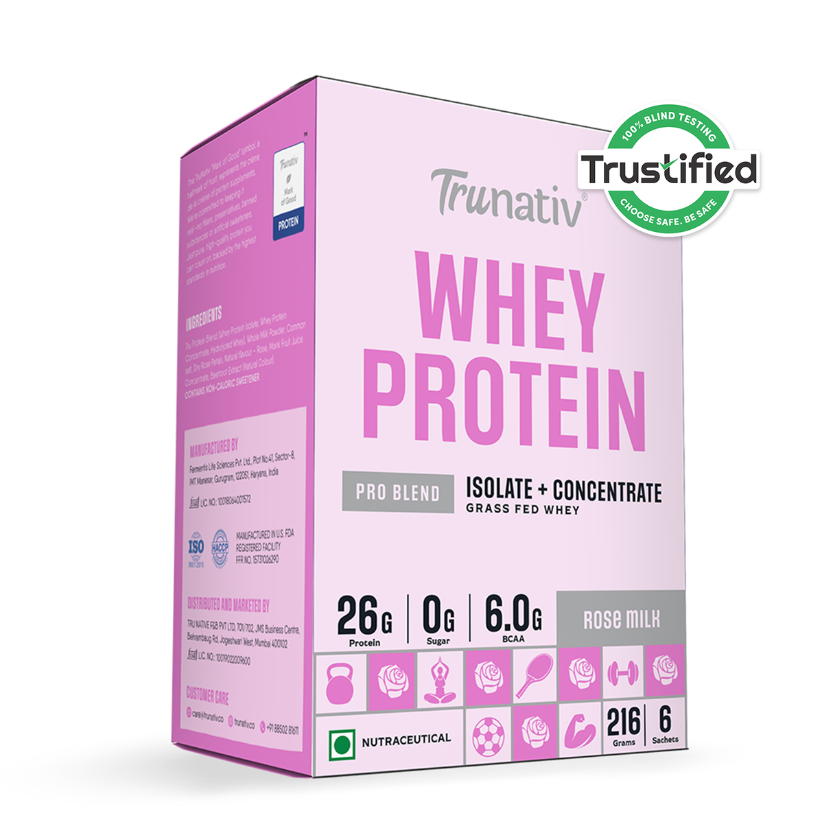 TruNativ Pro Blend Whey Protein, 26g Protein, 216g