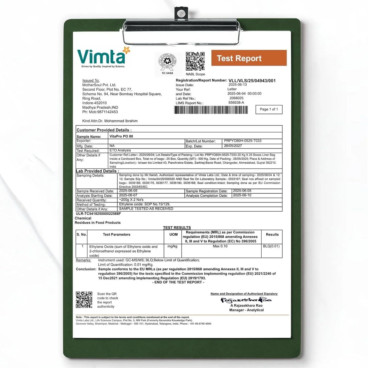 Vlado's Himalayan Organics, Organic Plant Protein, 28g Protein, 5g BCAA - 500g