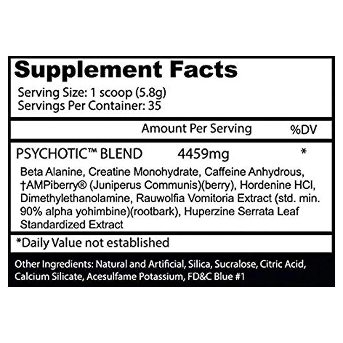 Insane Labz Psychotic Pre-Workout - 35 Servings