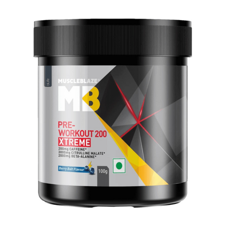 MuscleBlaze PRE Workout 200 Xtreme, 100 g - 15 Servings