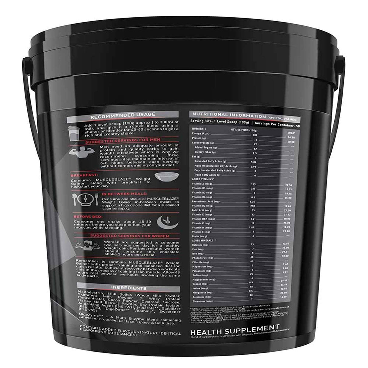 MuscleBlaze Weight Gainer with Added Digezyme, 5kg