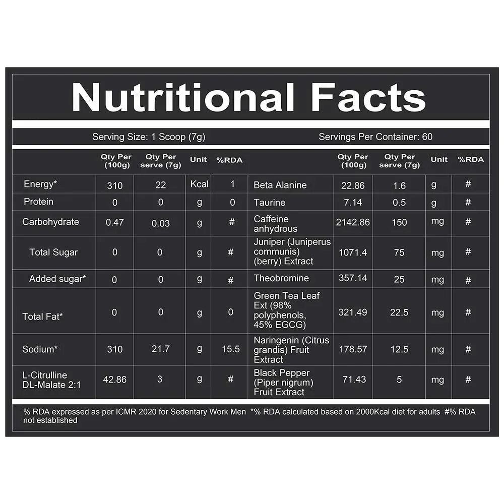 Redcon1 Total War Pre Workout - 60 Servings