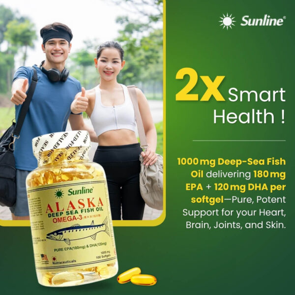 Sunline Alaska Deep Sea Fish Oil Omega-3 - 100 Softgels