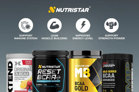 Shop BCAA supplements at Nutristar for muscle building, energy, and strength support