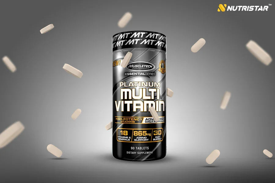 Shop MuscleTech Platinum Multivitamin tablets online at Nutristar with high-potency vitamins.