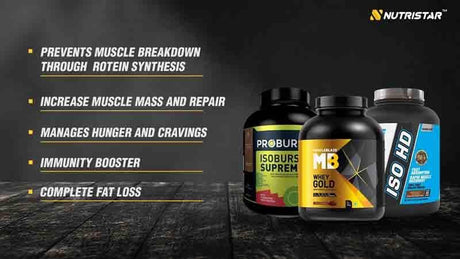 Shop whey protein isolate supplements online at Nutristar—boost muscle mass, repair, and immunity.
