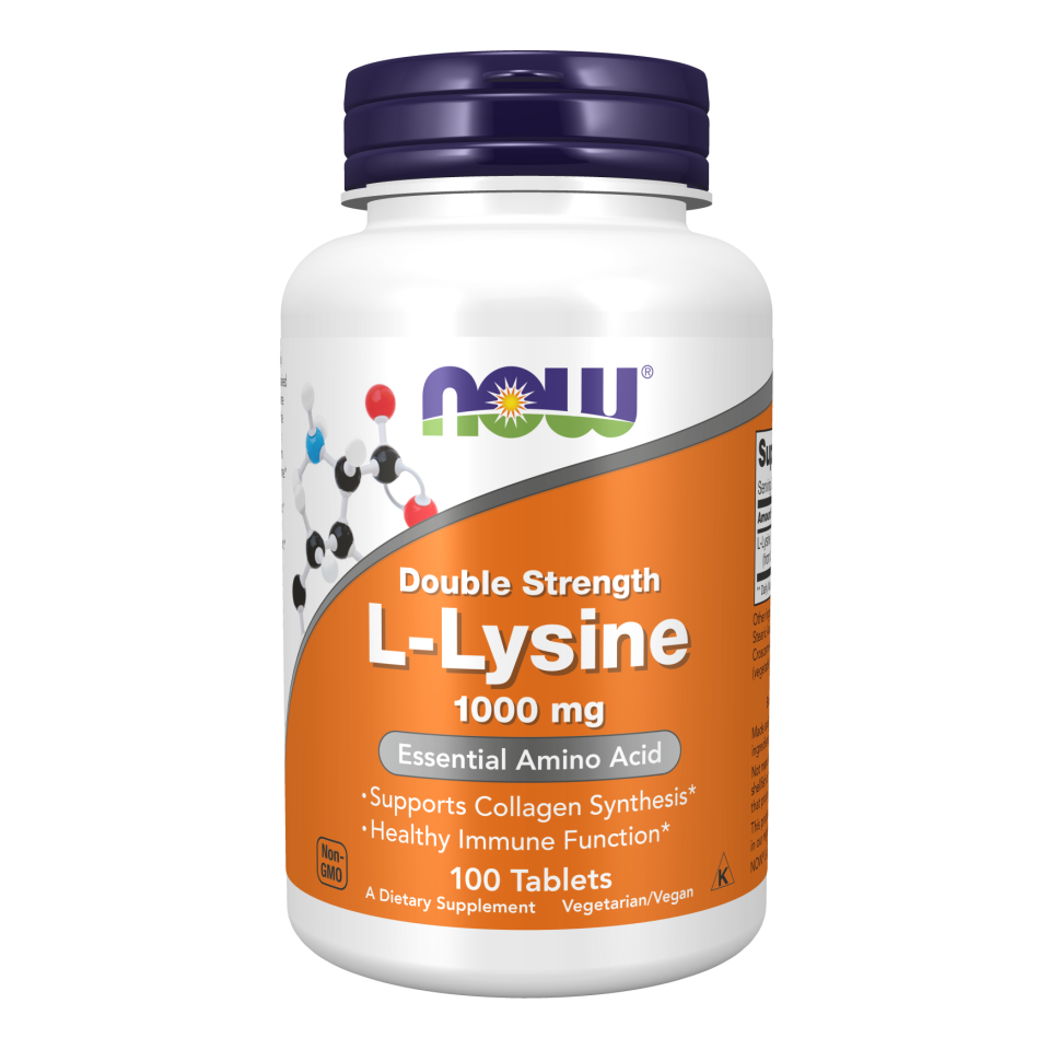 NOW Foods Double strenght L-Lysine 1000mg | 100 Tablets