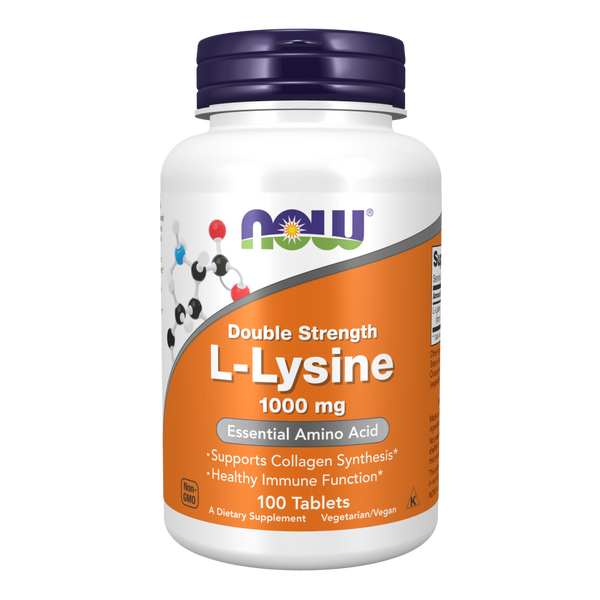 NOW Foods Double strenght L-Lysine 1000mg | 100 Tablets