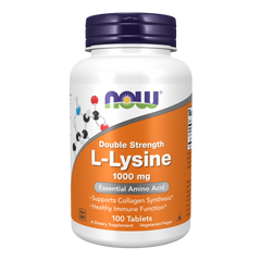 NOW Foods Double strenght L-Lysine 1000mg | 100 Tablets